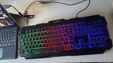 MSI Forge GK100 RGB Gaming Keyboard Wired USB Full Size Backlit PC Tested picture