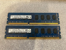 Lot of 8 GB (4 GB x 2 sticks) SK hynix PC3-12800U DDR3 Desktop RAM Memory picture