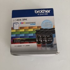 NEW OEM - BROTHER LC404 3-PACK COLOR Ink Cartridges - LC4043PKS -EXP 2026 picture