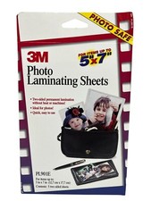 3M Photo Laminating Sheets 5 Two-Sided For Items up to 5 x 7 in PL901E Sealed picture