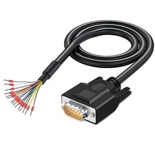 10 FT 24AWG VGA Male RS232 3 Row 15Pin Serial Extension Cable HDB15 Gold picture