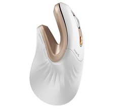 ProtoArc EM11 NL Wireless Ergonomic Vertical Mouse, Rechargeable White Gold picture