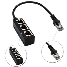 Splitter Ethernet RJ45 Cable Adapter 1 to 3 Ports LAN Network Network Connectors picture
