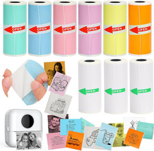 9 Rolls Mini Printer Sticker Paper,Thermal Self-Adhesive Paper 57 * picture