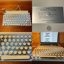 Taiahiro ML-981 Retro Mechanical Bluetooth Keyboard White USB-C Tested picture