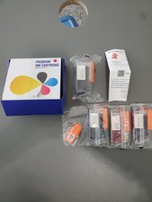 923XL 923e Compatible Ink Cartridges 4-Pack Black Cyan Magenta Yellow Open Box picture