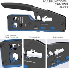 RJ45 Pass Through Crimping Tool for Network Cat6 Cat5-All in One  RJ45 Crimper picture