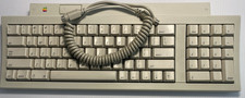 Apple Keyboard M0487 Macintosh IIgs ADB Keyboard Vintage Tested w/ Coiled Cable picture