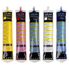 5PC 700ml T-Shirt Printing ink bag for Brother-GTX Pro  White Ink DTG Printers picture