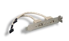 USB 2.0 Dual Port on Bracket 8 Inch for Motherboards 8IN picture