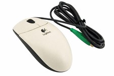 Logitech PS/2 Wired Optical Wheel Mouse M-SBF69 Beige PS2 Mouse (NEW) picture
