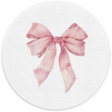 Cute Coquette Pink Bow Mouse Pad Preppy Girly Aesthetic Mat 7.9x7.9 Inch picture