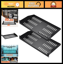 Universal Vented 1U Server Rack Shelf - 2PCS Cantilever Tray for 19