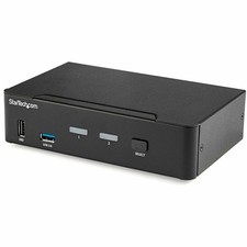 StarTech 2 Port DisplayPort KVM Switch - 4K 60Hz - Single Display - UHD DP 1.2 picture