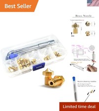 Complete 3D Printer Nozzle Kit: 22 Brass Nozzles with DIY Tools & Parts Storage picture