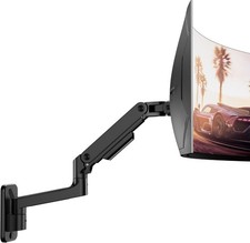 ARES WING Wall Mount Monitor Arm for 17-49 Inch Ultrawide Screens, Black  picture