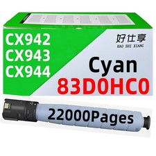 83D0HC0 Cyan Toner Cartridge Compatible for Lexmark CX943 CX943 CX944 Printer picture