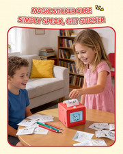 Smart AI Voice Sticker Printer Cube, Thermal Inkless Sticker Maker with Display picture