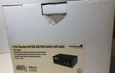 NEW Star Tech 2 Port Starview DVI/VGA USB KVM Switch with Audio SV231DDUSB picture