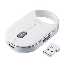 Sanwa Direct Bluetooth Mouse, Ultra-Compact, 5-Button Multi-Pairing, White picture