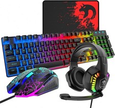 ZIYOULANG T11 4IN1 Wired Gaming Keyboard/Mouse/Headset/Mouse Pad for PS4 Xbox picture