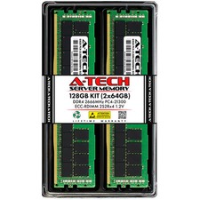 A-Tech 128GB 2x 64GB 2S2Rx4 4Rx4 PC4-21300 2666 ECC REG RDIMM Server Memory RAM picture
