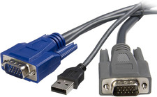 Startech 6Ft Ultra-Thin USB VGA 2-In-1 KVM Cable, TAA (SVUSBVGA6) picture