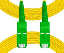 Fibergaga 50m OS2 SC/APC to SC/APC Single Mode Fiber Patch Cable 9/125 picture