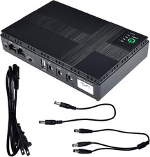 HQRP Mini UPS Battery Backup for Wifi Router 18W, Output 5V/9V/12V Power Bank picture