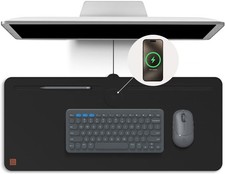 Mouse Pad Desk Mat W/ Wireless Charging All Devices 10W Fast Charge Integrated picture