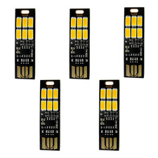 5Pcs 6-LED USB Portable Keychain Lamp With Touch Dimming 1W Daylight White 3200K picture