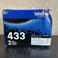 Brother TN433 2PK Black High Yield Toner Twin Pack OEM Genuine New Damaged Box picture