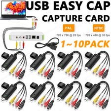 Lot USB Audio Video VHS to DVD VCR PC HDD Converter Adapter Digital Capture Card picture
