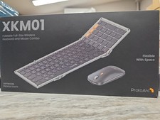 ProtoArc XKM01 Foldable Full-Size Wireless Keyboard & Mouse Combo Portable picture