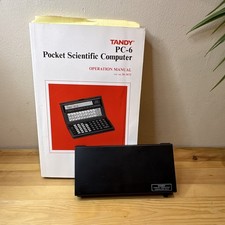 Tandy PC-6 Pocket Computer w/ Operation Manual, Vintage, MPN 26-3672 picture