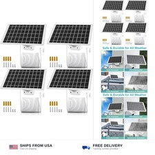 4 Pack 7W Solar Panels- IP65 Waterproof, Charger with 10FT USB-C Cable and Mi... picture