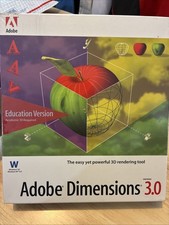 ADOBE Dimensions 3.0 Software Retail Version Windows *NEW/sealed picture