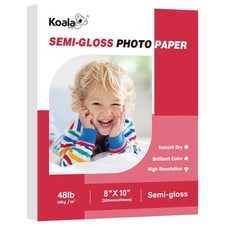 100 PCS Koala Semi-Gloss Photo Paper 8x10 Inch Inkjet Laser 48LB 180gsm DYE picture