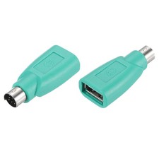 2 Pcs PS/2 to USB Port, PS/2 to USB Adapter PS/2 Female to USB Male, Green picture