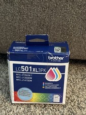 Brother LC501XL Genuine Ink Cartridge 3-Pack Cyan Magenta Yellow New Sealed picture