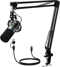 MAONO XLR/USB Dynamic Microphone Kit, RGB Podcast PD200 mit Boom Arm, Black picture