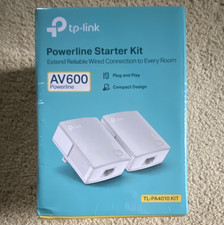 TP-LINK AV600 600Mbps Powerline Starter Kit 2 Adapters Plug & Play TL-PA4010 picture