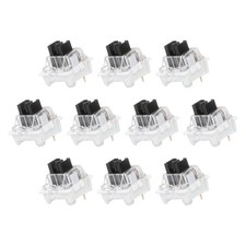 10pcs Black Keyboard Switches 3-Pin 60gf Linear Keyboard Switch Replacement picture
