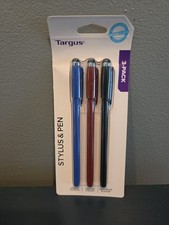 Targus AMM0601TBUS Antimicrobial Stylus & Pen (3 Pack) -  Black, Red, Blue picture