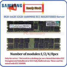 Samsung DDR3 8/16/32/64GB 1600MHZ PC3-12800R ECC REGISTERED Server Memory Lot US picture