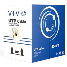 VIVO 250ft bulk Cat6 Ethernet Cable / Wire UTP Pull Box 250 ft Cat-6 Grey LAN picture