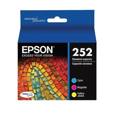 Epson 252 (EXPIRED SEE DETAILS) 3 pack Ink Cartridges Cyan, Magenta, Yellow NEW picture