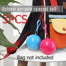 Waterproof Portable Emergency Reusable Durable 3PCS Adult raincoat with keychain picture