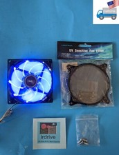 NEW Enermax 90mm Blue LED 3pin PC Case Cooling Fan + UV Sensitive Dust Filter picture