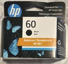 Genuine HP 60 Black Ink Cartridge CC640WN EXP 6/2026 NEW SEALED picture